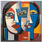 Painting by numbers Buddha faces